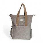 Mochila Bolso Sydney De La Mur beige tapicería diseño 2 en 1