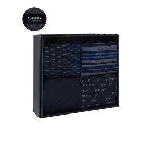 Box Calcetines Punto Blanco Blue – regalo original de moda