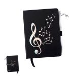 Cuaderno Música Negro con Bolígrafo