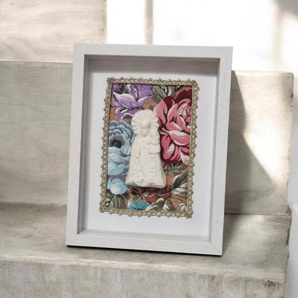 Cuadro Mare de Deu Oro artesanal elegante pieza unica