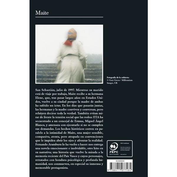 portada trasera del libro maite de fernando aramburu