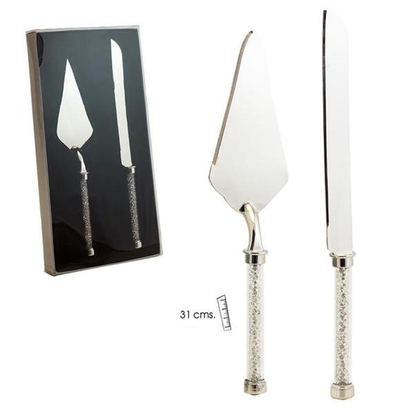 Conjunto de pala y cuchillo para cortar tarta en eventos