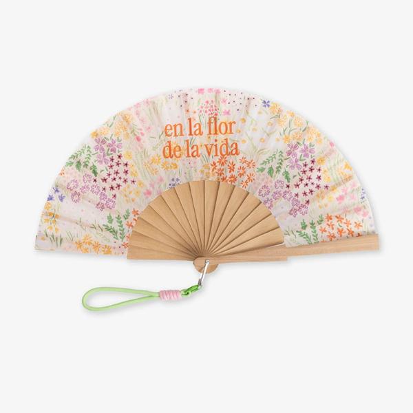 Abanico En la flor de la vida con flores silvestres