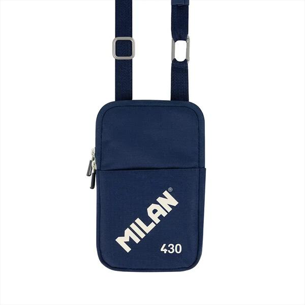 Bandolera pequeña goma MILAN 430 azul con correa regulable