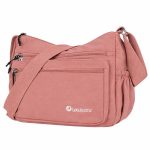 Bolso de trabajo Sophie de Lois en color maquillaje, tipo bandolera con múltiples bolsillos frontales y laterales