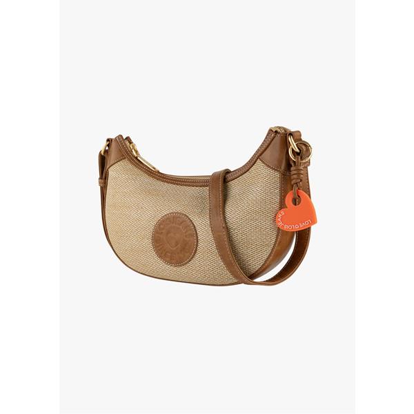 Bolso de rafia con forma hobo. Modelo Jacqueline de Lois