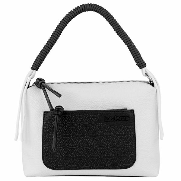 Vista frontal Bolso Shavanna con bolsillo en blanco y negro de Lois