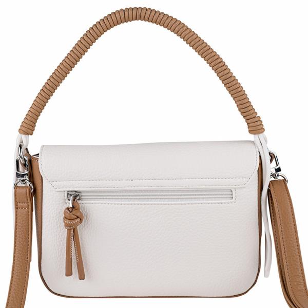 Bolsillo trasero del Bolso Shavanna Lois en blanco y marrón