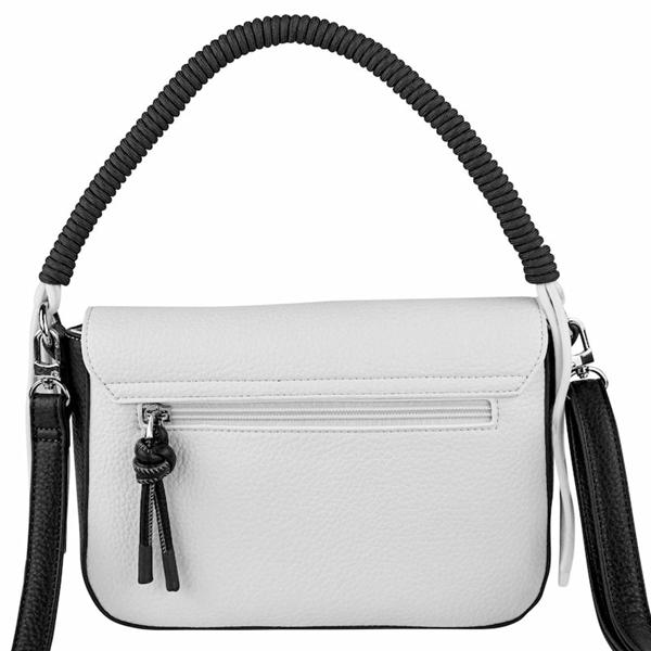Bolsillo trasero del Bolso Shavanna Lois en blanco y negro