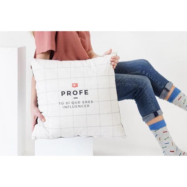 cojin profe influencer regalo profesor original
