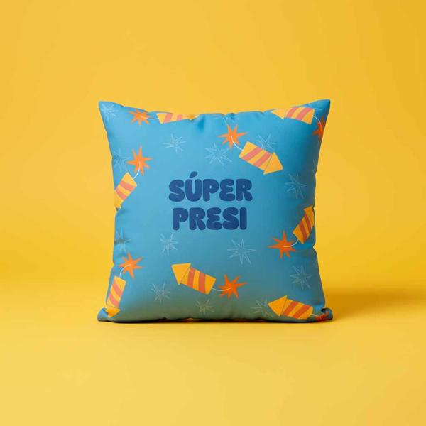 Cojín Super Presi. Regalo para Presidente de falla