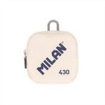 Monedero MILAN 430 beige con cremallera y mosquetón