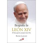 Portada del libro Biografía de León XIV: El papa agustino, peregrino hacia Dios de Rafael Lazcano González.