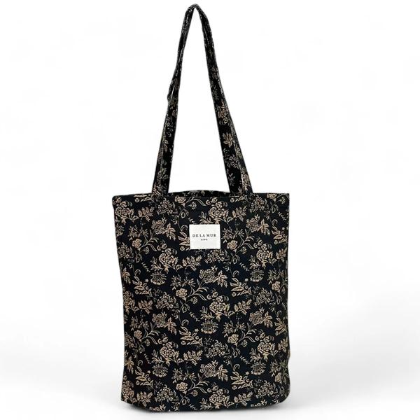Bolsa Pequeña Elisa De La Mur con estampado floral y asas para el hombro.