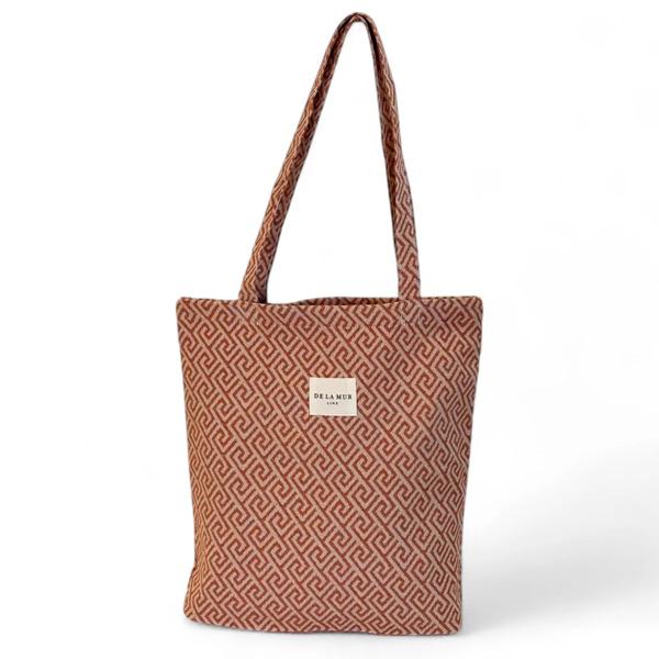 Bolsa Pequeña Grec De La Mur con estampado geométrico y asas para el hombro.