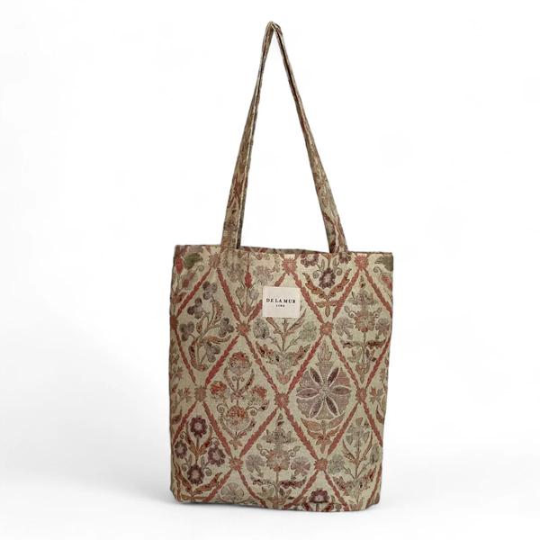 Bolsa Pequeña Irma De La Mur con estampado floral y asas para el hombro.