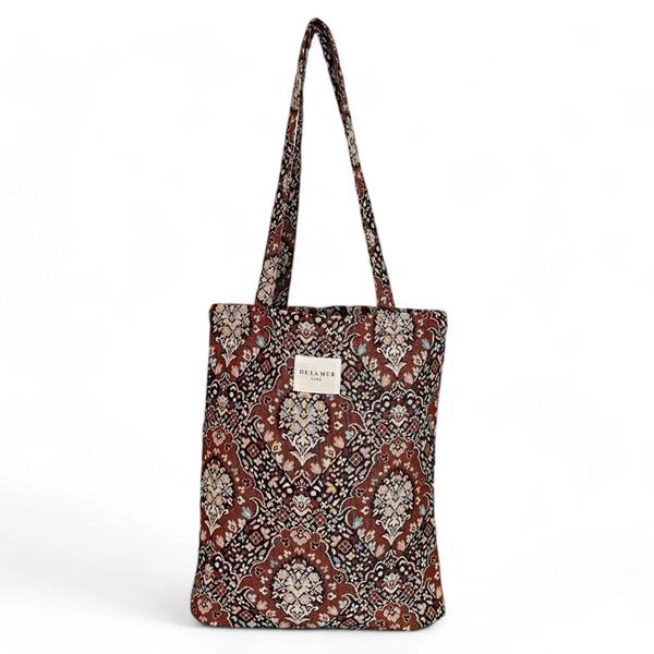 Bolsa Pequeña Roco De La Mur con estampado floral y asas para el hombro.