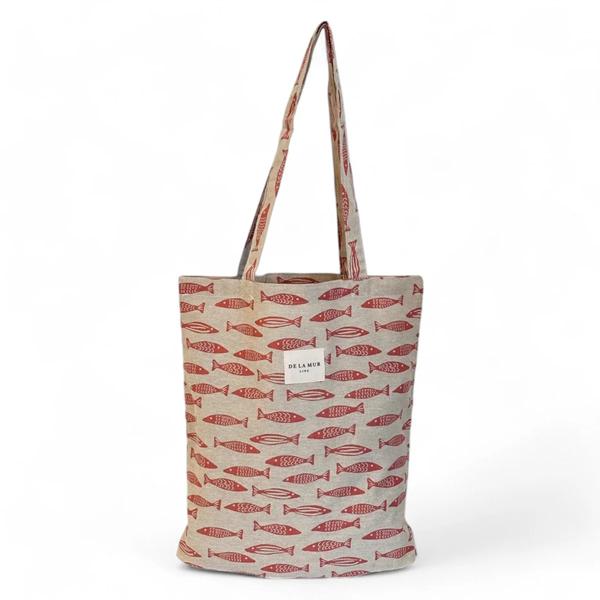 Bolsa Pequeña Sardi De La Mur con estampado geométrico y asas para el hombro.