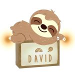 Lampara personalizable con un perezoso dormido