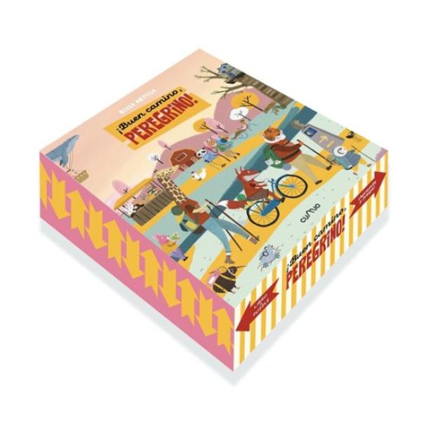 Estuche del libro ¡Buen camino, peregrino! con libro y puzle.