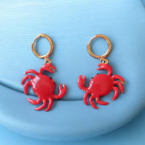 Pendientes Cangrejo Rojo - Imagen 3