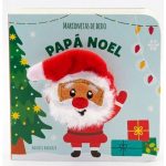 Portada del libro Papá Noel de Agnese Baruzzi con marioneta de dedo.