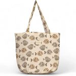 Bolsa Grande Taba De La Mur con estampado floral y asas largas para el hombro.