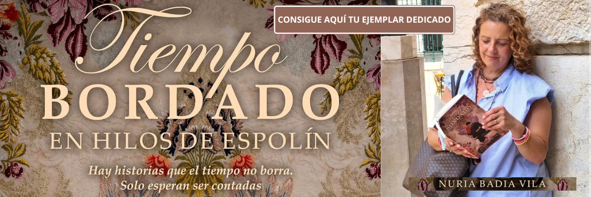 banner Tiempo bordado en hilos de espolin