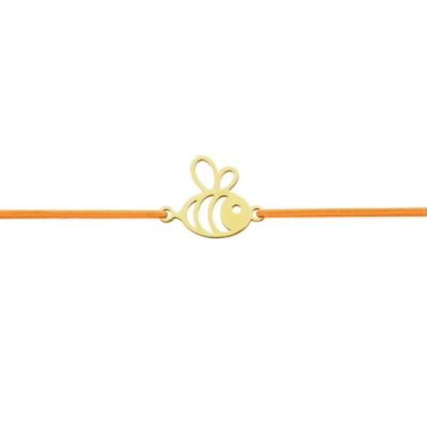 Pulsera BEE acero chapado en oro Little Companion