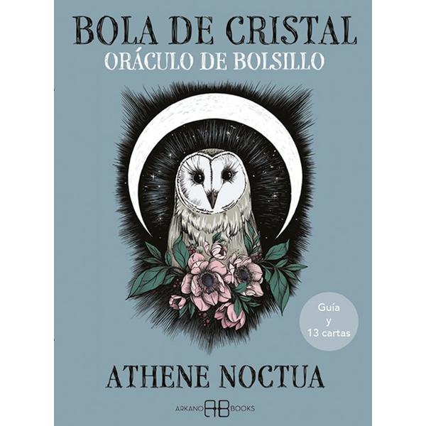 Bola de cristal oráculo de bolsillo de Athene Noctua con 13 cartas