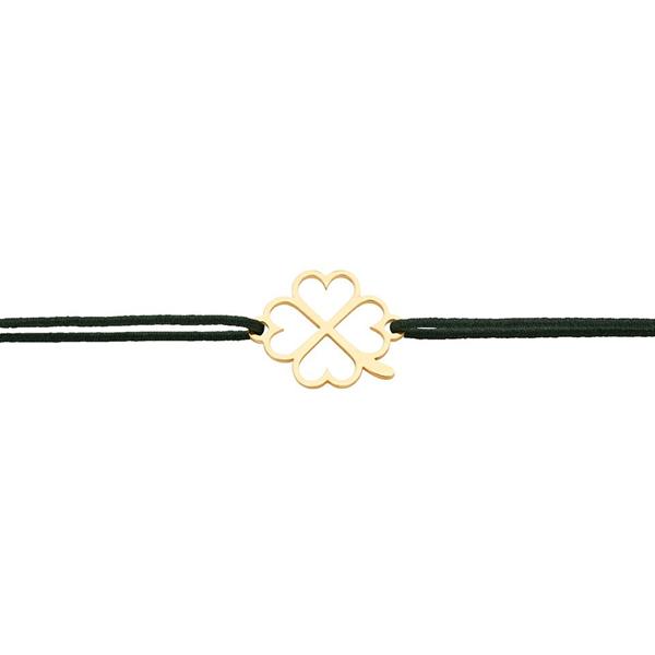 Pulsera CLOVER LEAF de acero chapado en oro