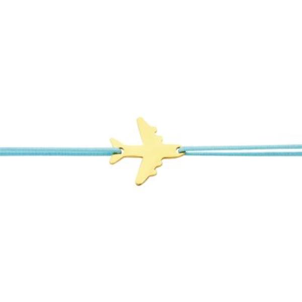 Pulsera PLANE de acero chapado en oro