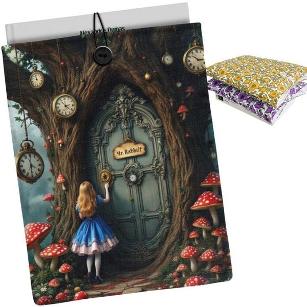 Funda acolchada para libros Alicia Funda acolchada para libros Alicia 21x28 cm