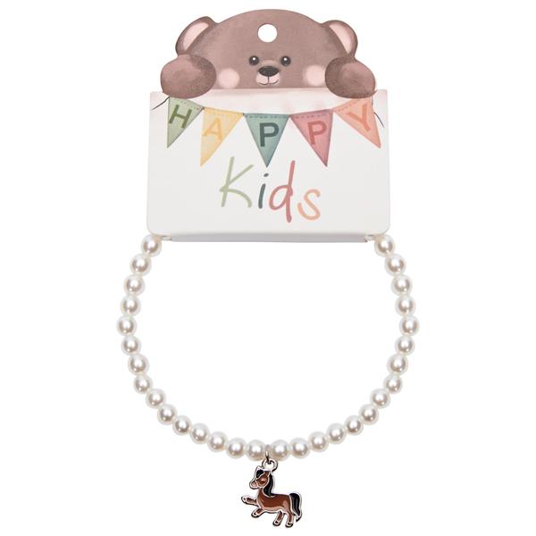 Pulsera infantil de perlas Caballo