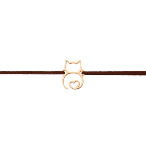 Pulsera CAT de acero chapado en oro rosa