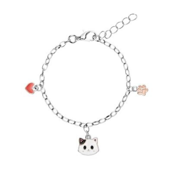Pulsera infantil de cordón Gato