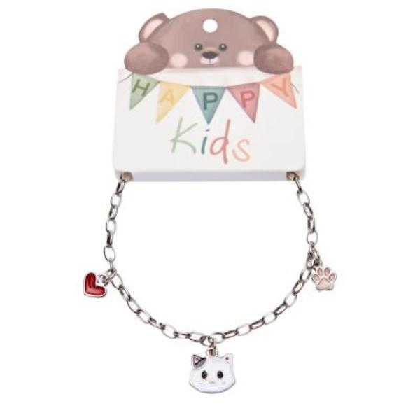 Pulsera infantil de cordón Gato