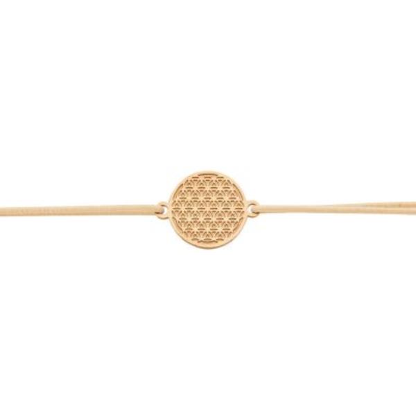 Pulsera FLOWER OF LIFE de acero chapado en oro rosa