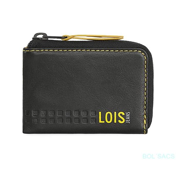 Monedero de Piel Negro Lois 205544-02