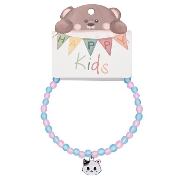 Pulsera infantil de bolas Gato