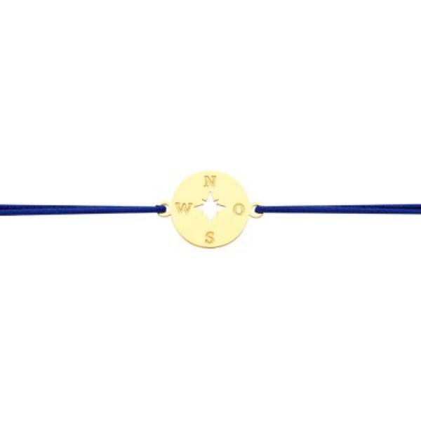 Pulsera COMPASS de acero chapado en oro